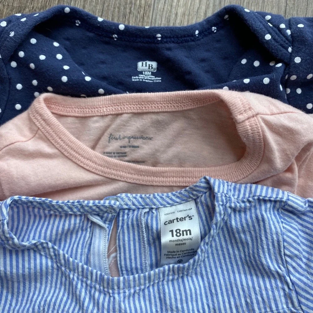 Baby Girl 18M Clothing Lot 8pc Carter's Cat & Jack Goodlad Tops Leggings‎ - Picture 5 of 8